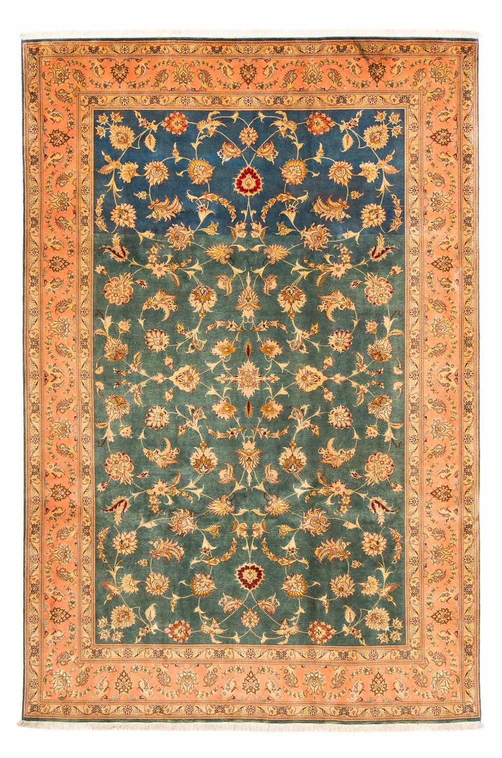 Perzisch tapijt - Tabriz - Royal - 305 x 200 cm - lichtgroen