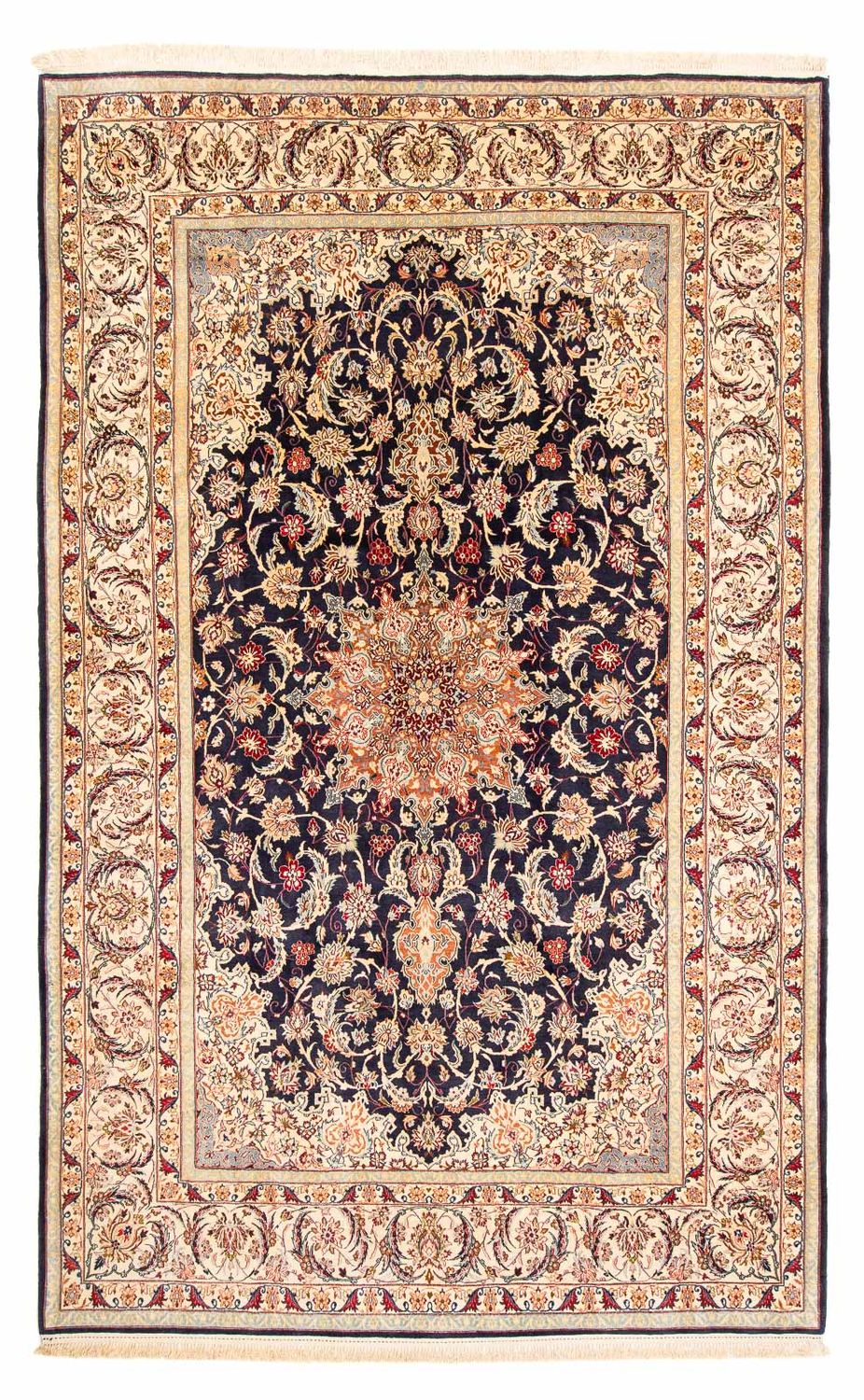 Perzisch tapijt - Isfahan - Premium - 327 x 202 cm - donkerblauw