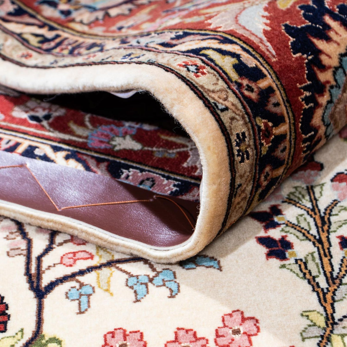 Perzisch tapijt - Ghom - 207 x 142 cm - beige