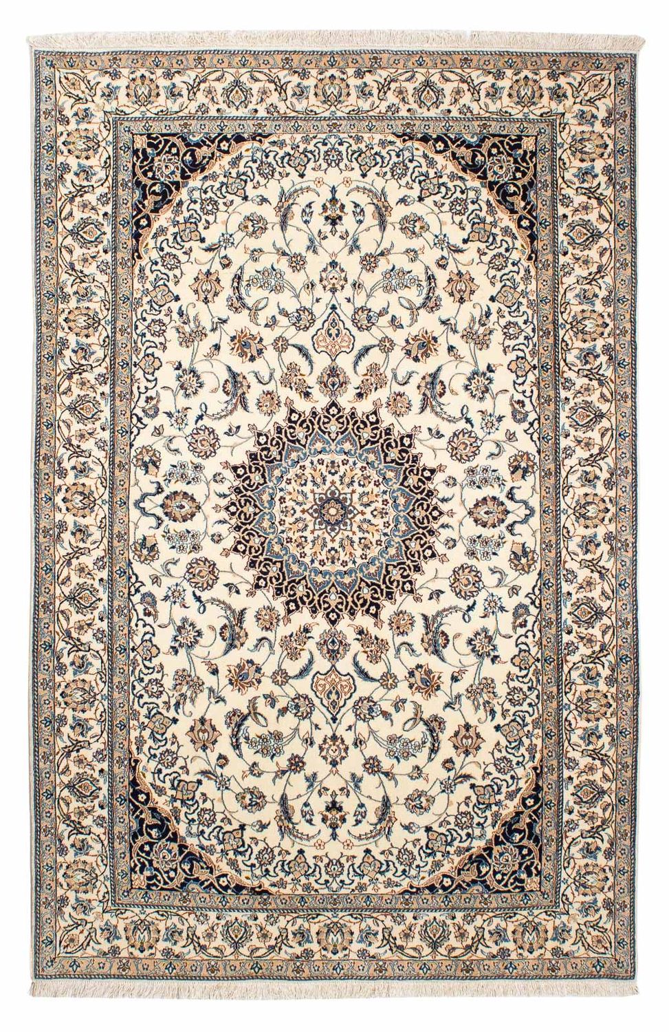 Perzisch tapijt - Nain - Premium - 198 x 130 cm - beige