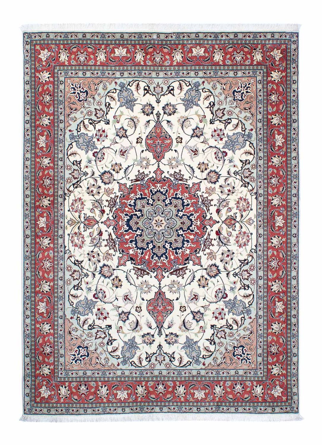 Perzisch tapijt - Tabriz - Royal - 210 x 150 cm - beige