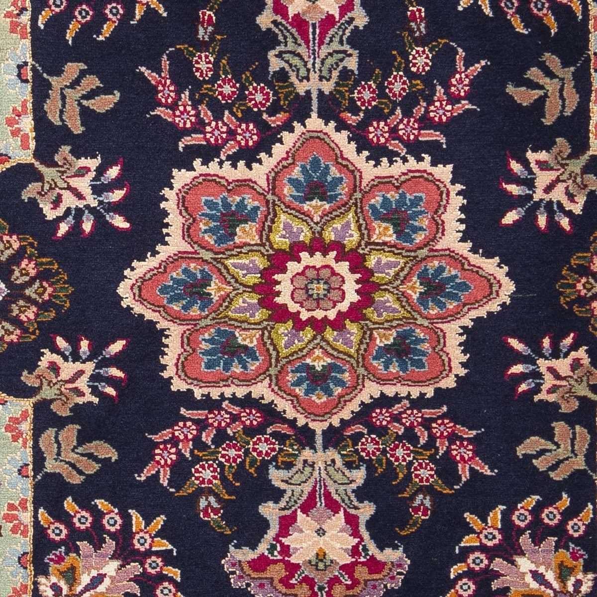 Perzisch tapijt - Tabriz - Royal - 90 x 60 cm - donkerblauw