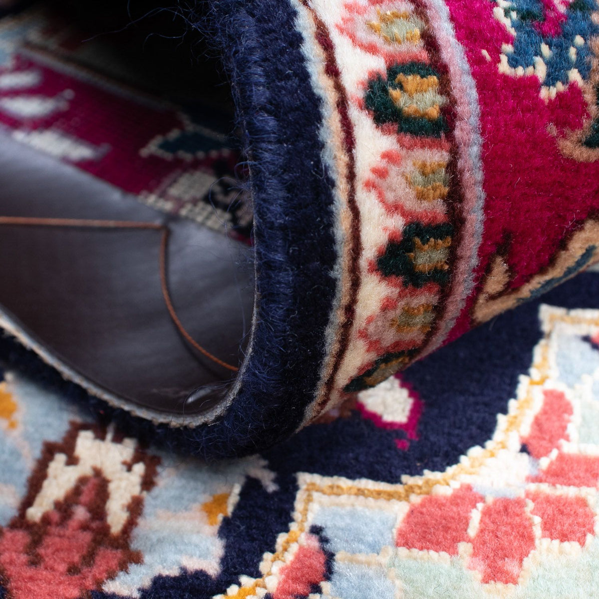 Perzisch tapijt - Tabriz - Royal - 90 x 60 cm - donkerblauw