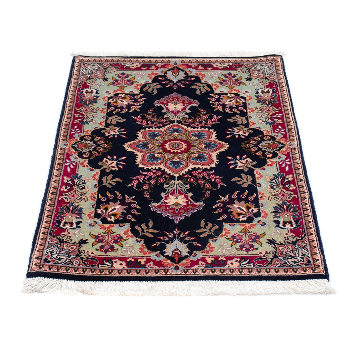 Perzisch tapijt - Tabriz - Royal - 90 x 60 cm - donkerblauw