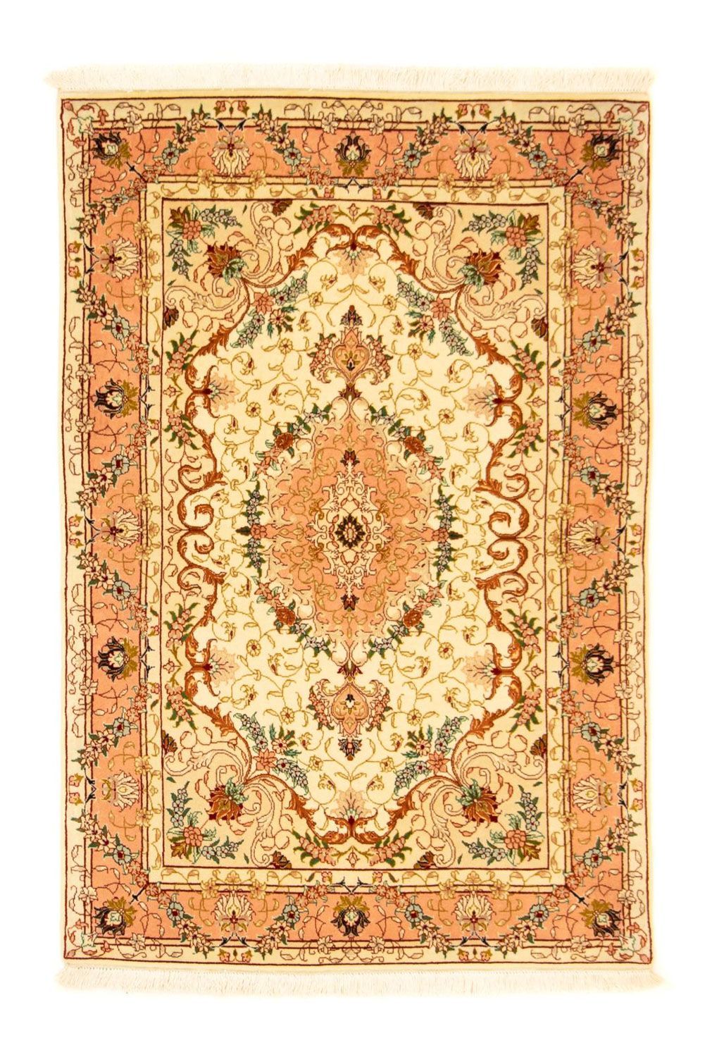 Perzisch tapijt - Tabriz - Royal - 148 x 98 cm - beige