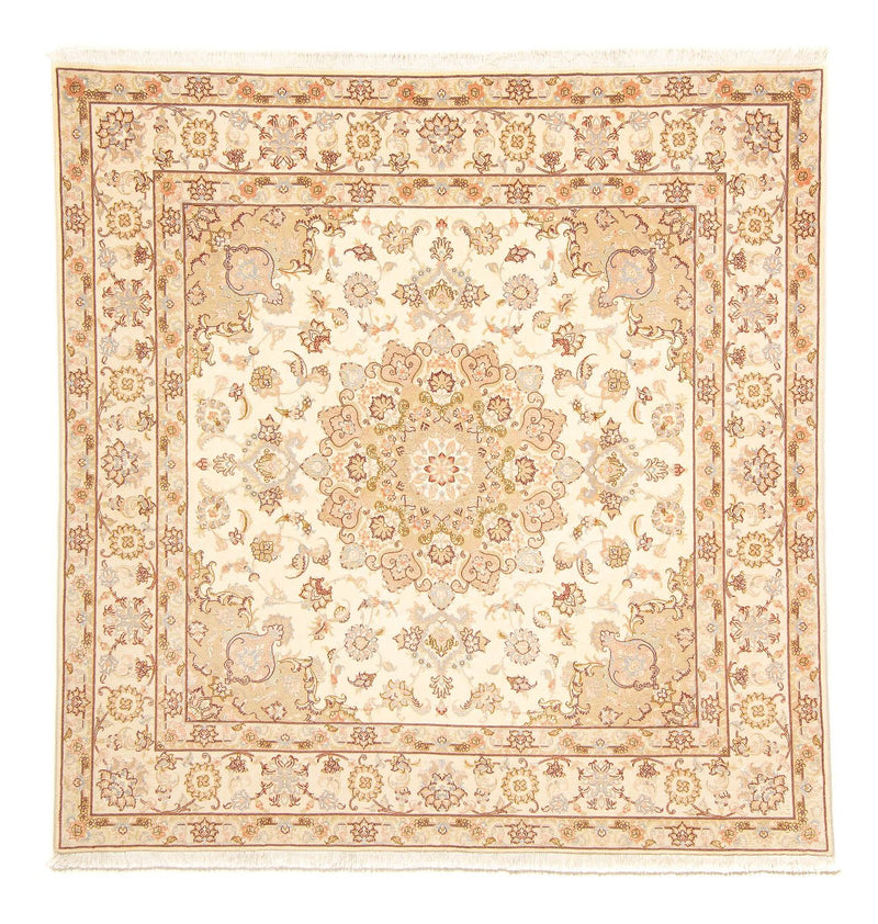 Perzisch tapijt - Tabriz - Royal vierkant  - 206 x 202 cm - beige