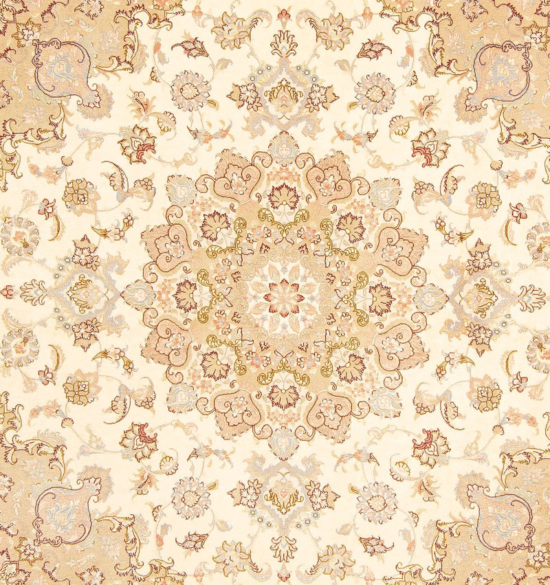 Perzisch tapijt - Tabriz - Royal vierkant  - 206 x 202 cm - beige