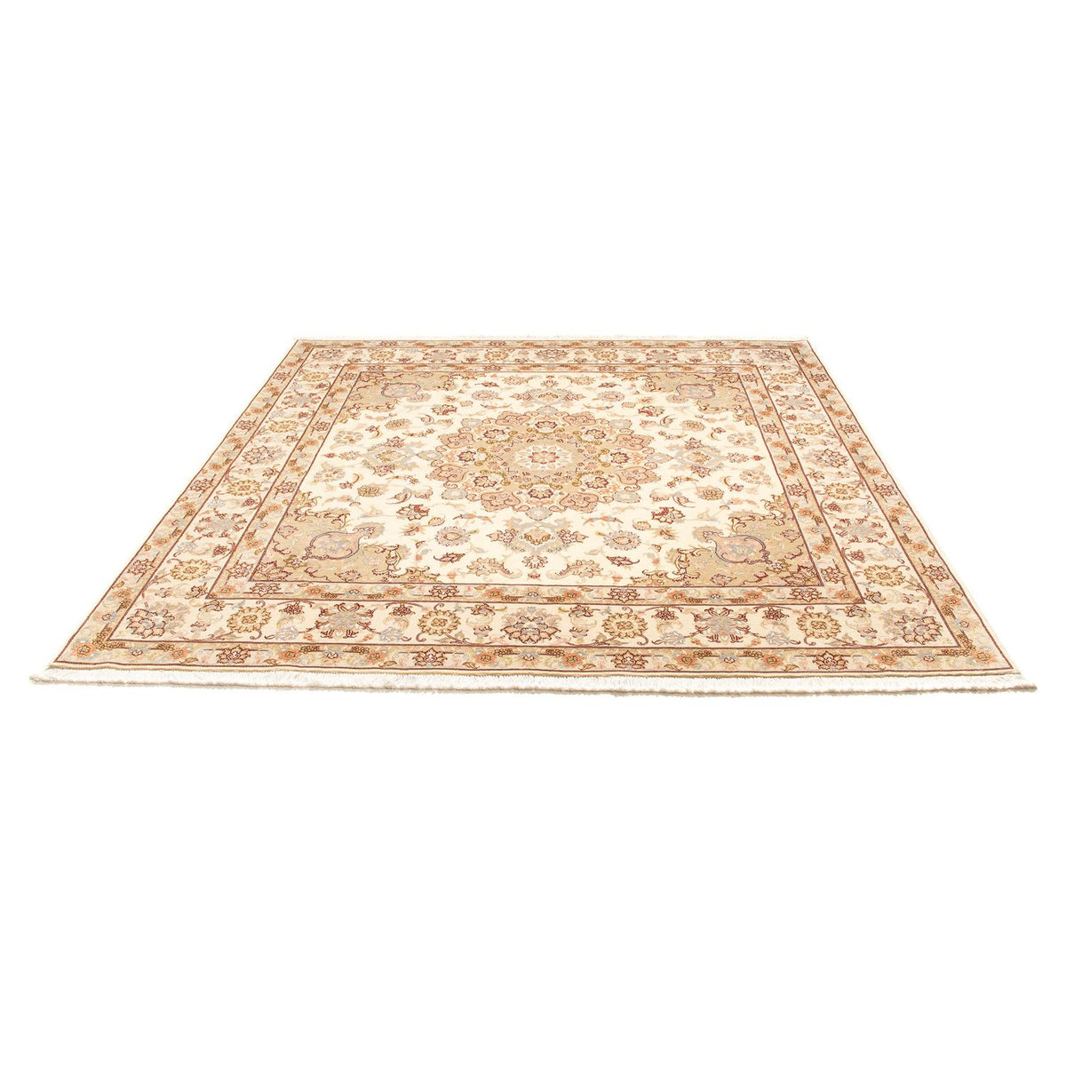 Perzisch tapijt - Tabriz - Royal vierkant  - 206 x 202 cm - beige