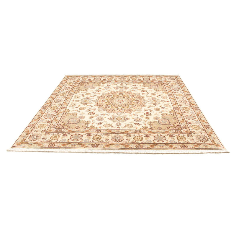 Perzisch tapijt - Tabriz - Royal vierkant  - 206 x 202 cm - beige