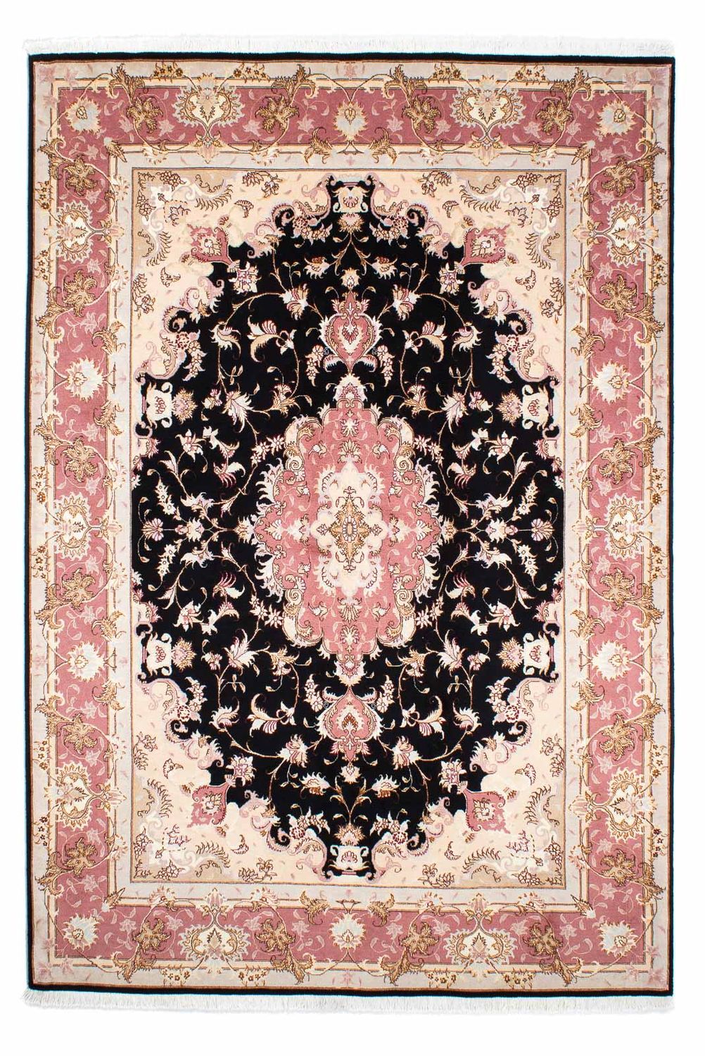Perzisch tapijt - Tabriz - Royal - 243 x 168 cm - donkerblauw