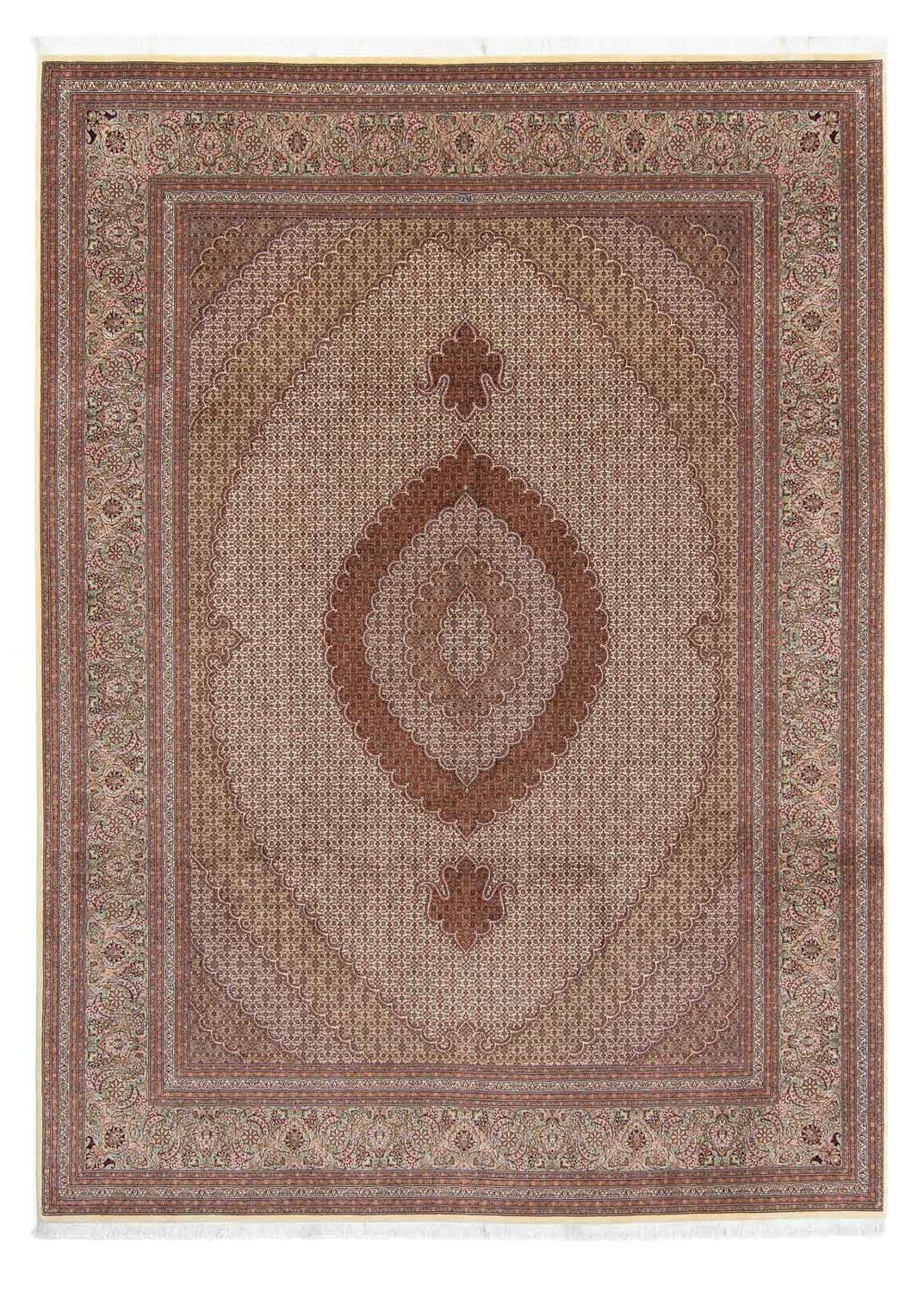 Perzisch tapijt - Tabriz - 350 x 254 cm - bruin