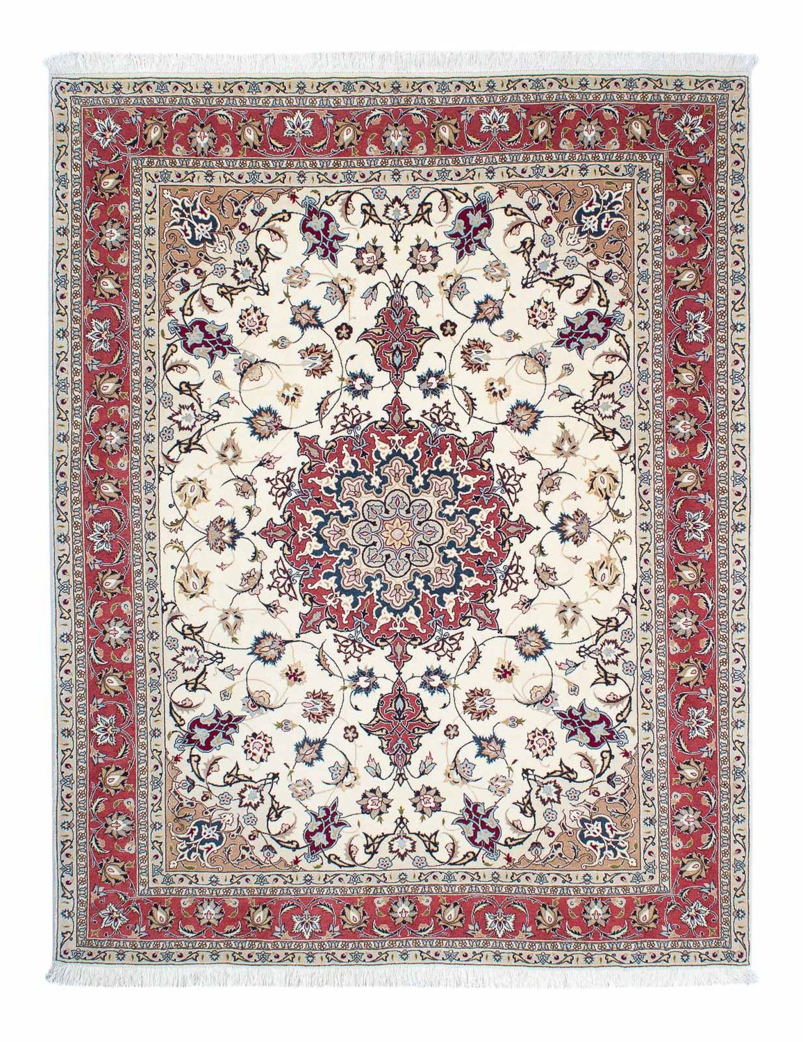 Perzisch tapijt - Tabriz - Royal - 198 x 154 cm - beige