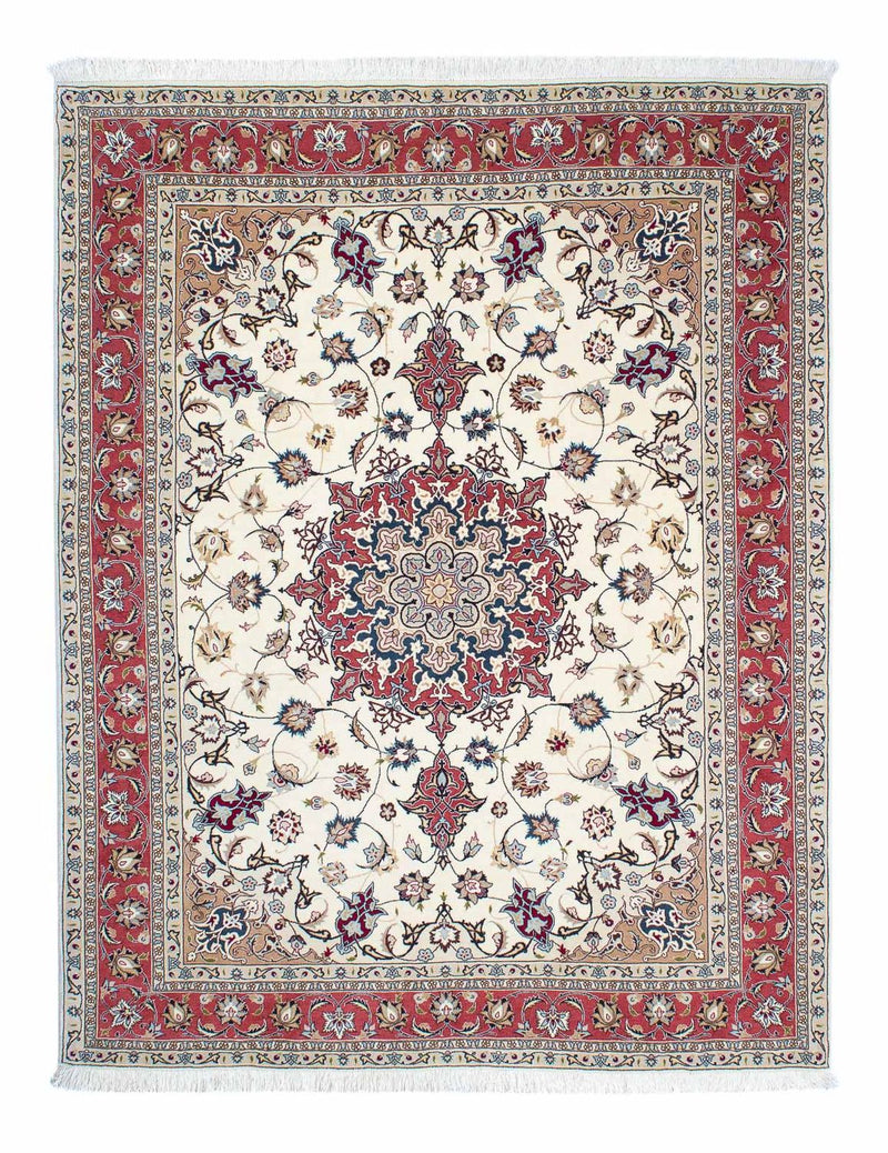 Perzisch tapijt - Tabriz - Royal - 198 x 154 cm - beige