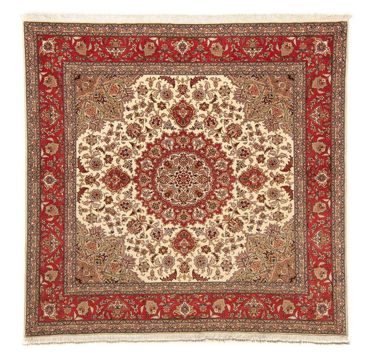 Perzisch tapijt - Tabriz - Royal vierkant  - 203 x 200 cm - beige
