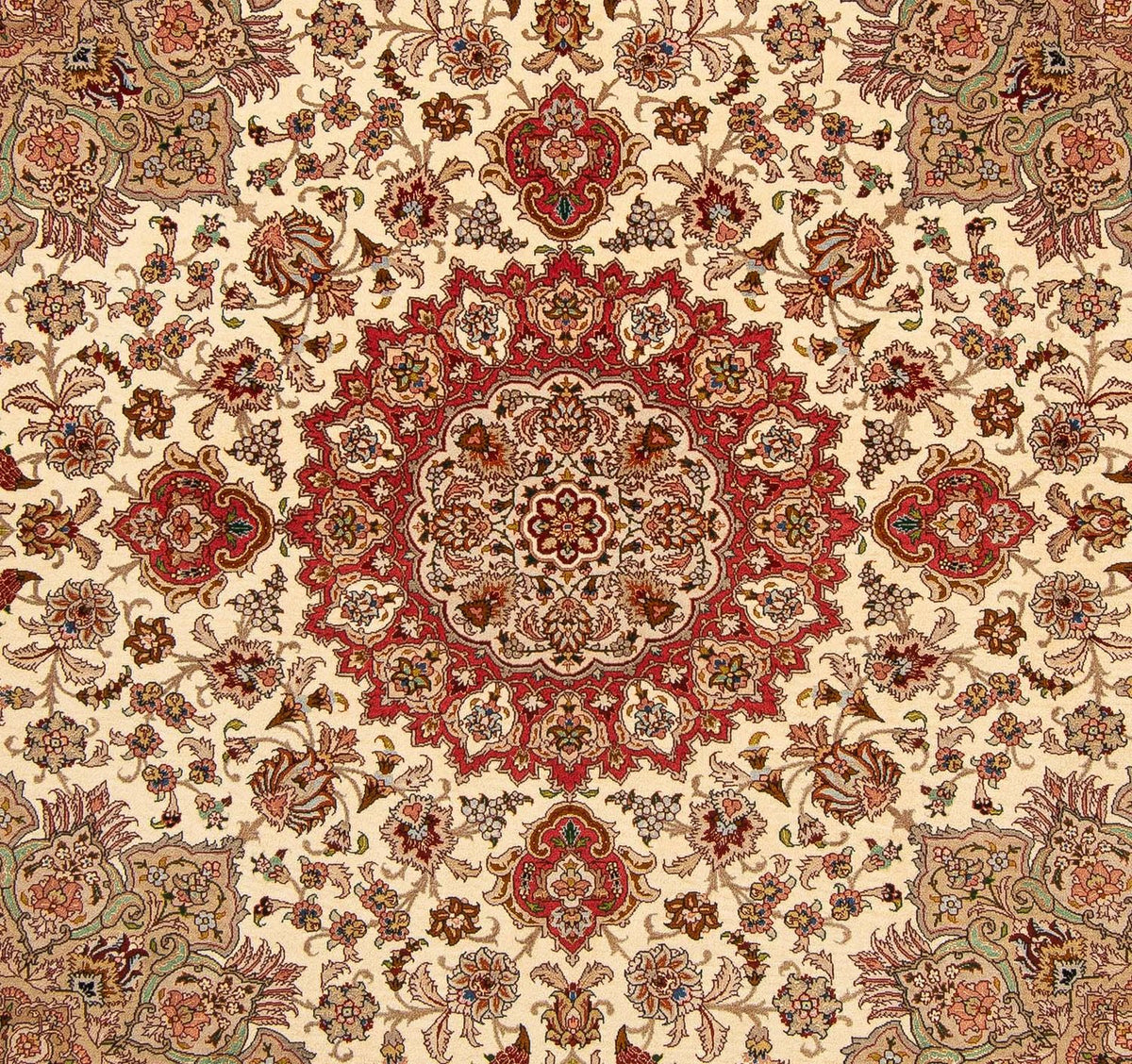 Perzisch tapijt - Tabriz - Royal vierkant  - 203 x 200 cm - beige