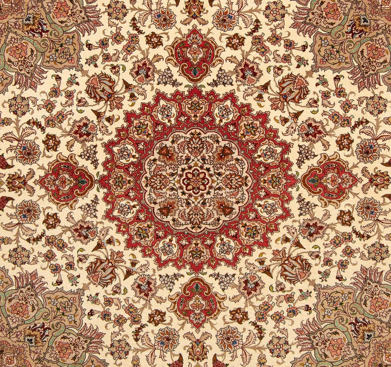 Perzisch tapijt - Tabriz - Royal vierkant  - 203 x 200 cm - beige