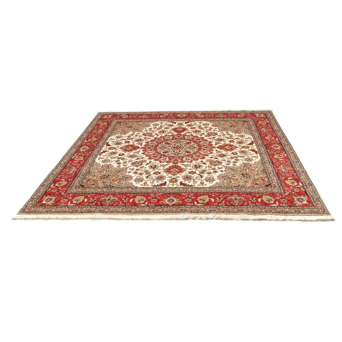 Perzisch tapijt - Tabriz - Royal vierkant  - 203 x 200 cm - beige