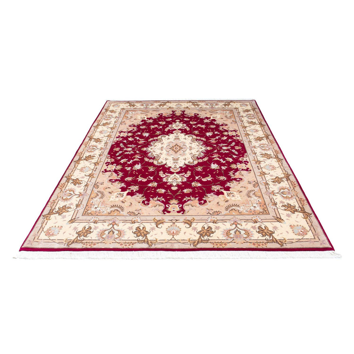 Perzisch tapijt - Tabriz - Royal - 243 x 165 cm - donkerrood