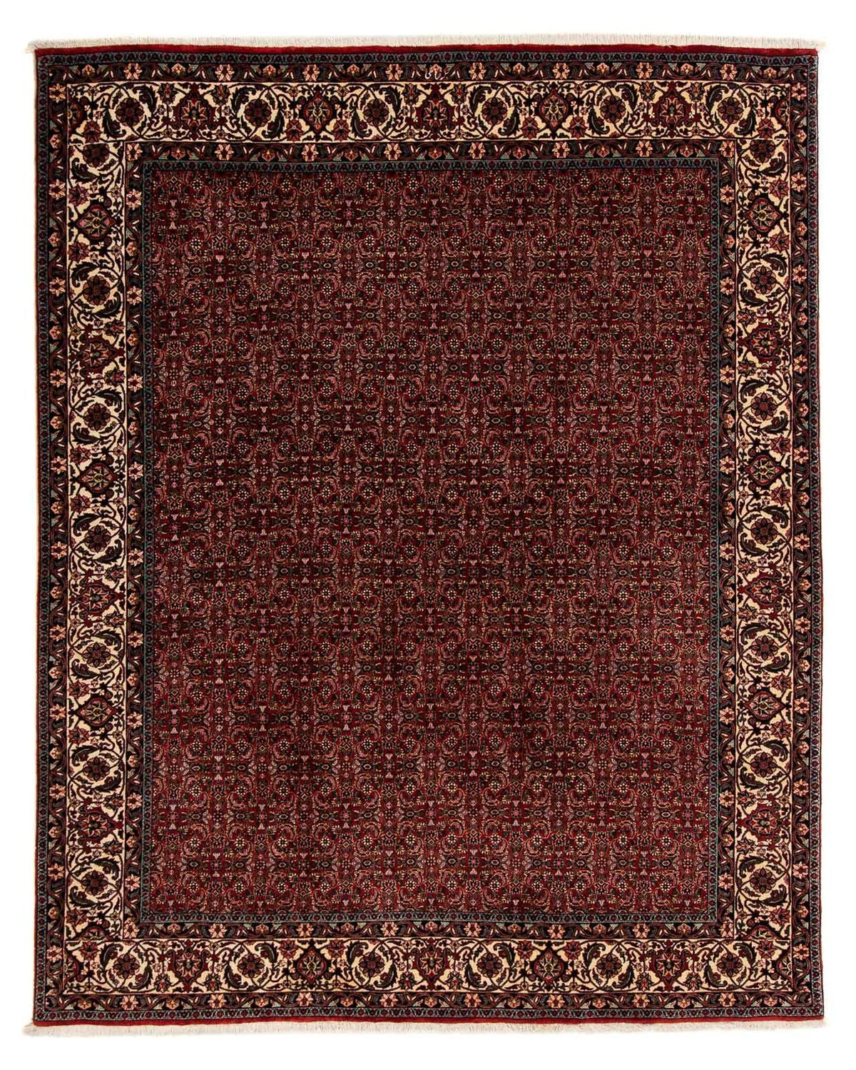 Perzisch tapijt - Bijar - 249 x 202 cm - donkerrood