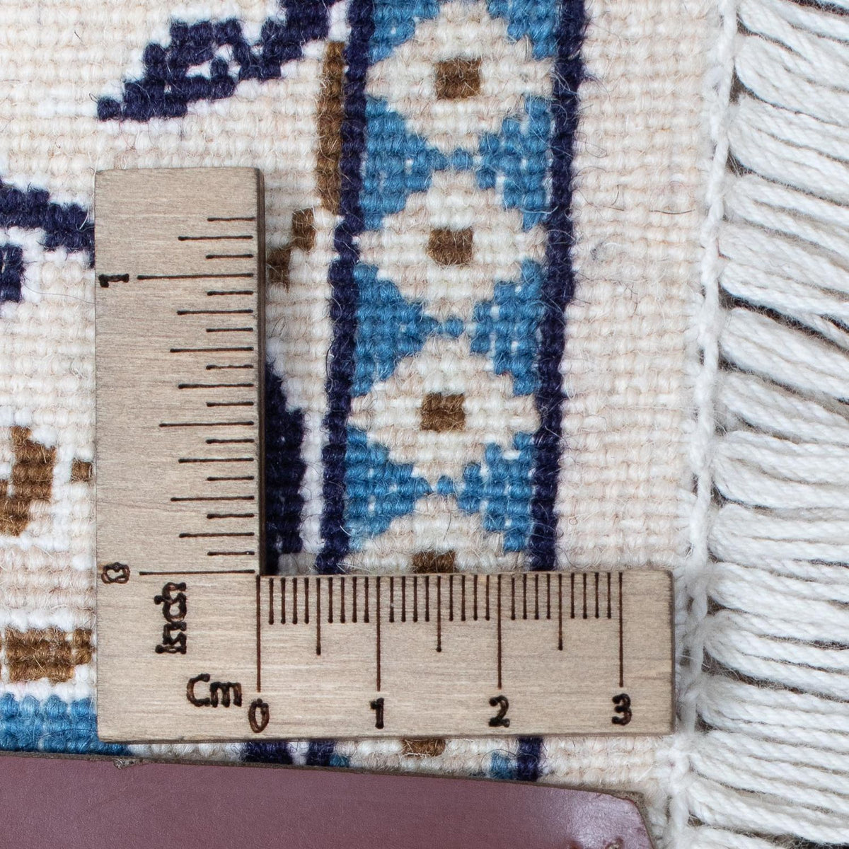 Loper Perzisch tapijt - Nain - Koninklijk - 393 x 89 cm - donkerrood