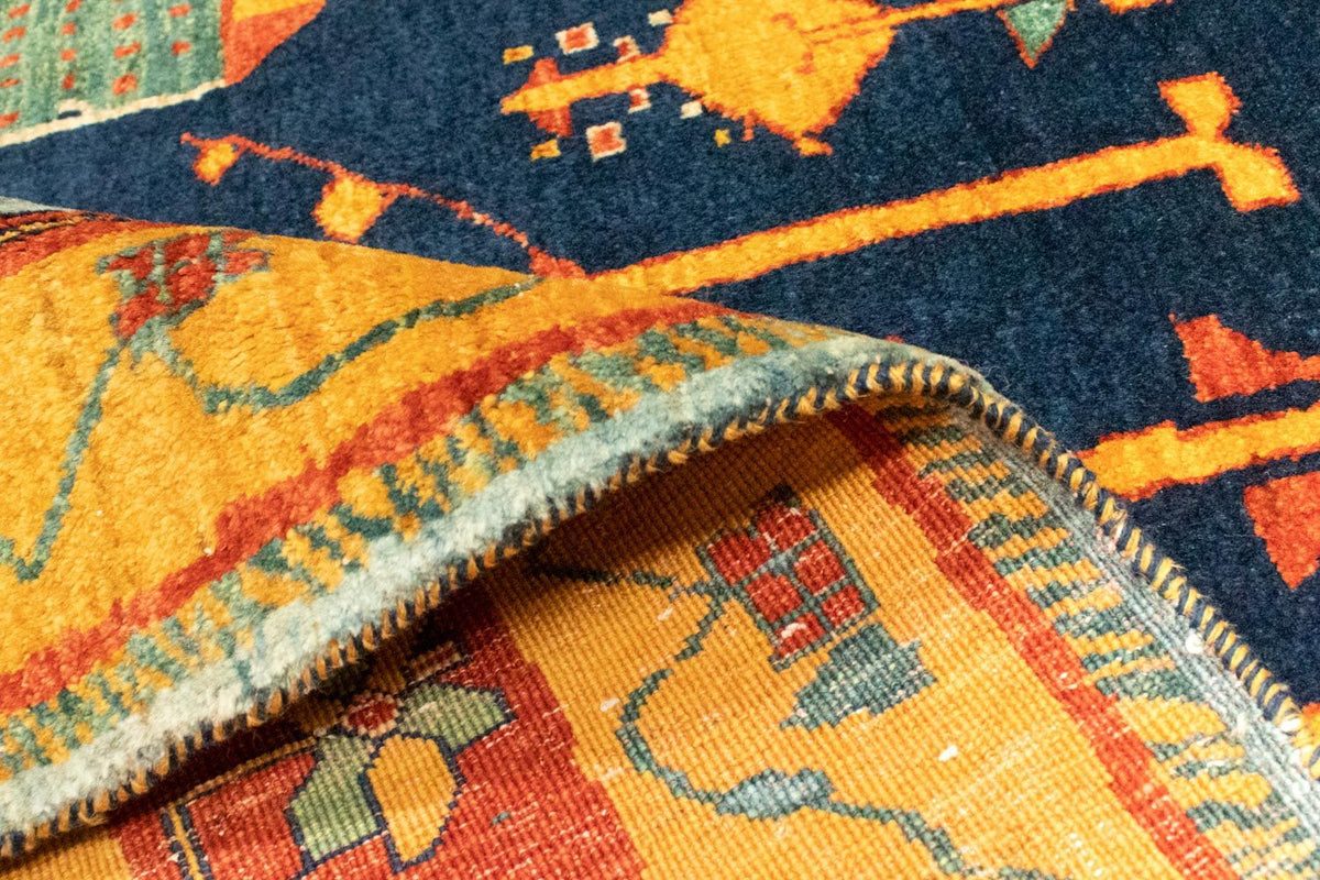 Gabbeh Tapijt - Loribaft Perzisch - 210 x 168 cm - donkerblauw