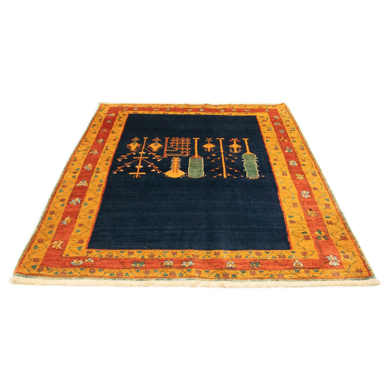 Gabbeh Tapijt - Loribaft Perzisch - 210 x 168 cm - donkerblauw