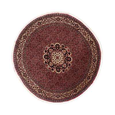 Perzisch tapijt - Bijar rond  - 150 x 150 cm - donkerrood