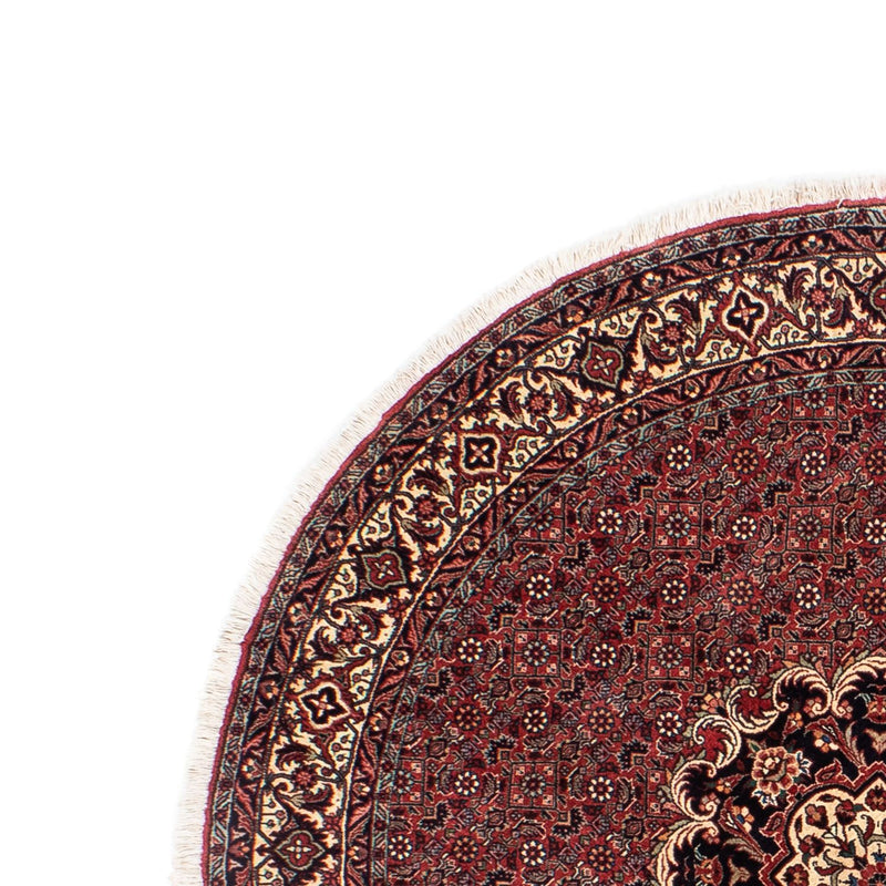 Perzisch tapijt - Bijar rond  - 150 x 150 cm - donkerrood