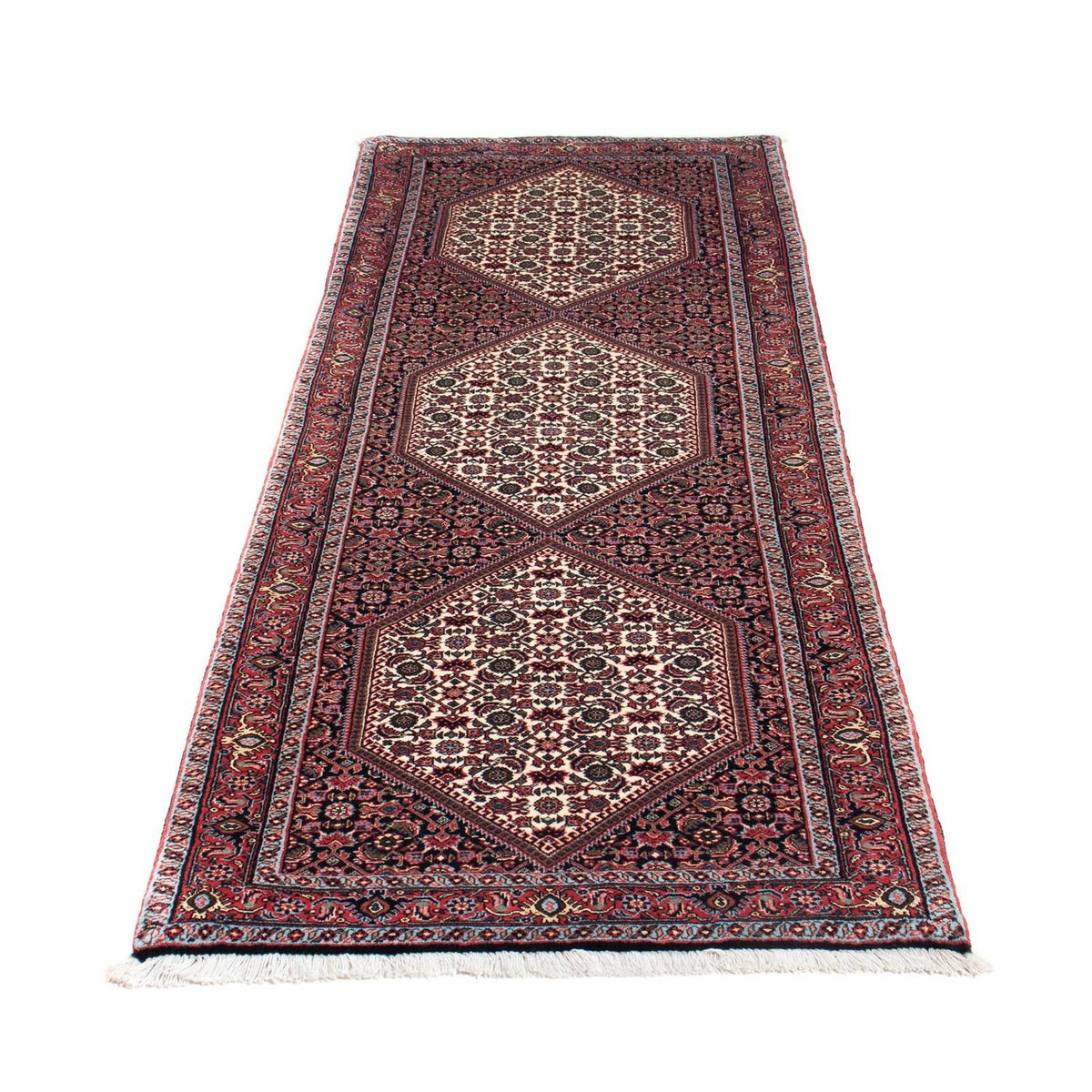 Loper Perzisch tapijt - Bijar - 216 x 72 cm - donkerblauw