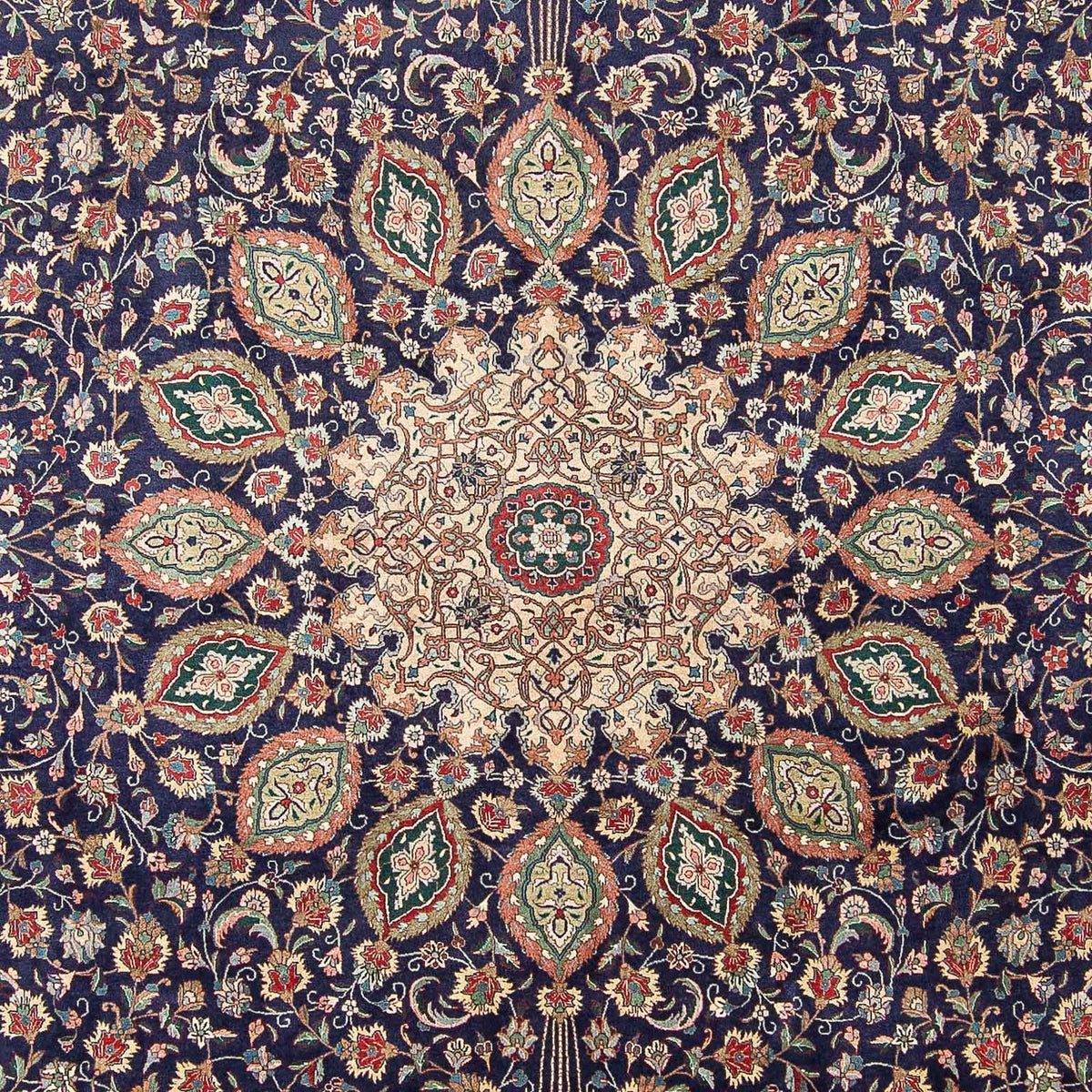 Perzisch tapijt - Tabriz - Royal - 395 x 289 cm - donkerblauw