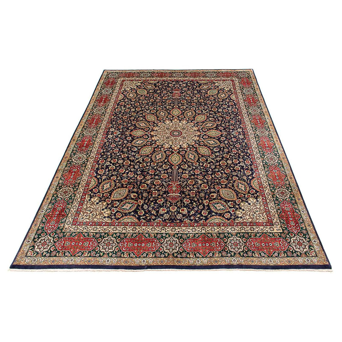 Perzisch tapijt - Tabriz - Royal - 395 x 289 cm - donkerblauw