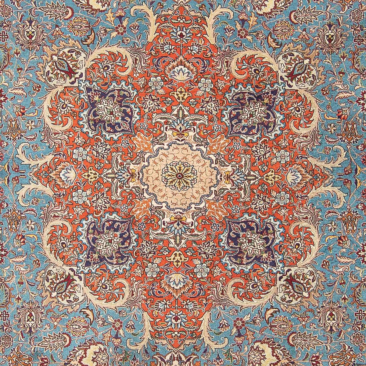 Perzisch tapijt - Tabriz - Royal - 395 x 304 cm - lichtblauw