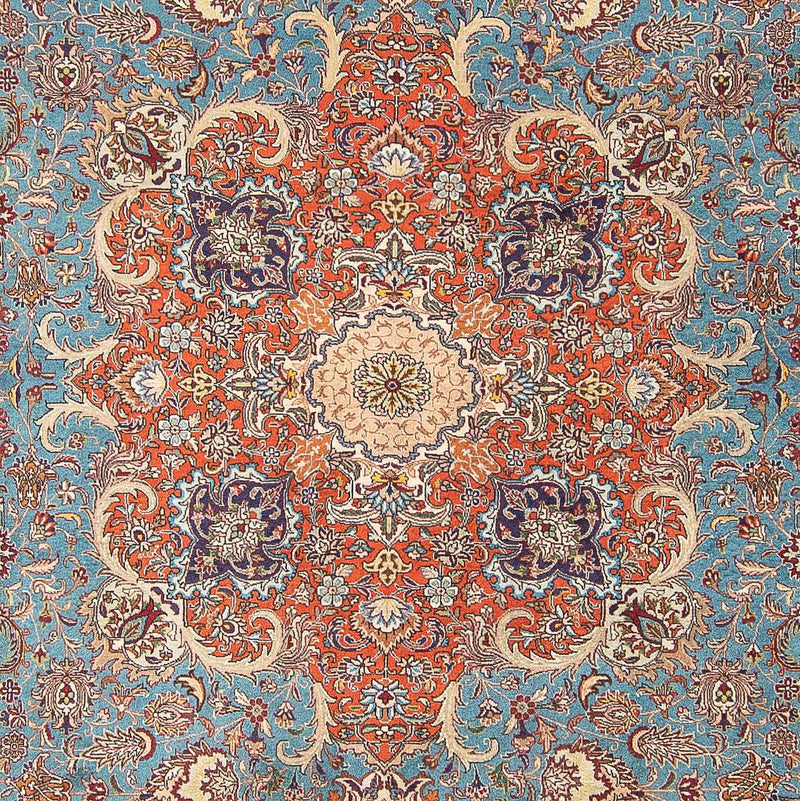 Perzisch tapijt - Tabriz - Royal - 395 x 304 cm - lichtblauw
