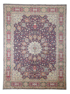 Perzisch tapijt - Tabriz - Royal - 401 x 300 cm - donkerblauw
