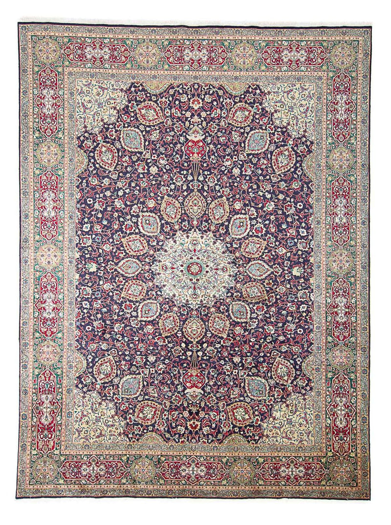 Perzisch tapijt - Tabriz - Royal - 401 x 300 cm - donkerblauw