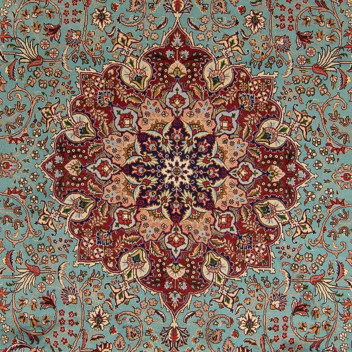 Perzisch tapijt - Tabriz - Royal - 350 x 248 cm - turkoois