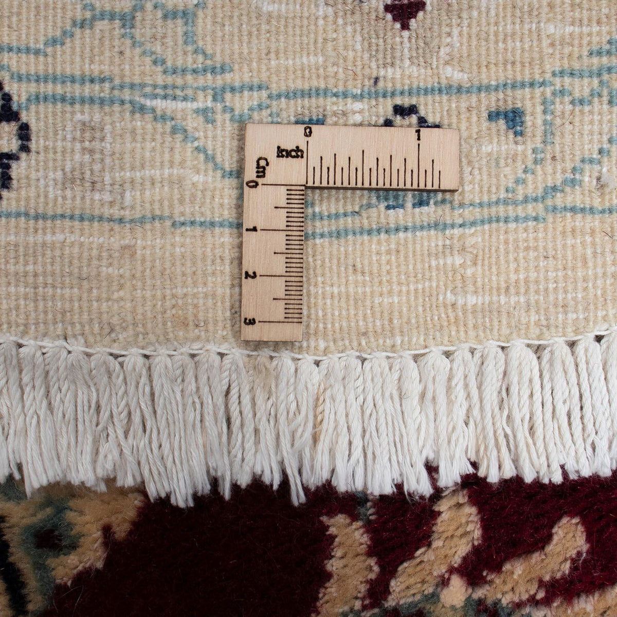 Perzisch tapijt - Nain rond  - 245 x 245 cm - donkerrood