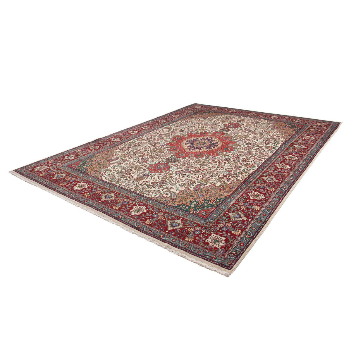Perzisch tapijt - Tabriz - Royal - 349 x 255 cm - rood