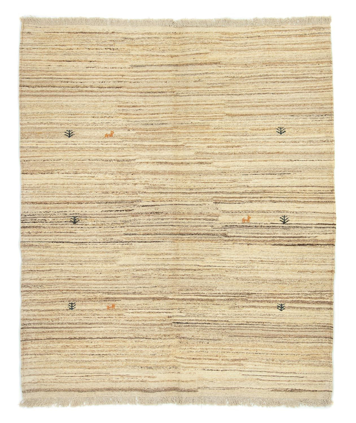 Gabbeh tapijt - Perzisch - 188 x 158 cm - beige
