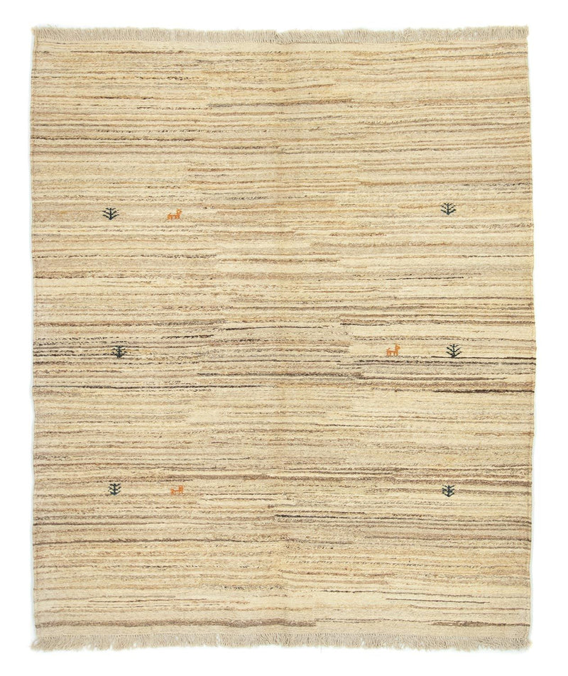 Gabbeh tapijt - Perzisch - 188 x 158 cm - beige