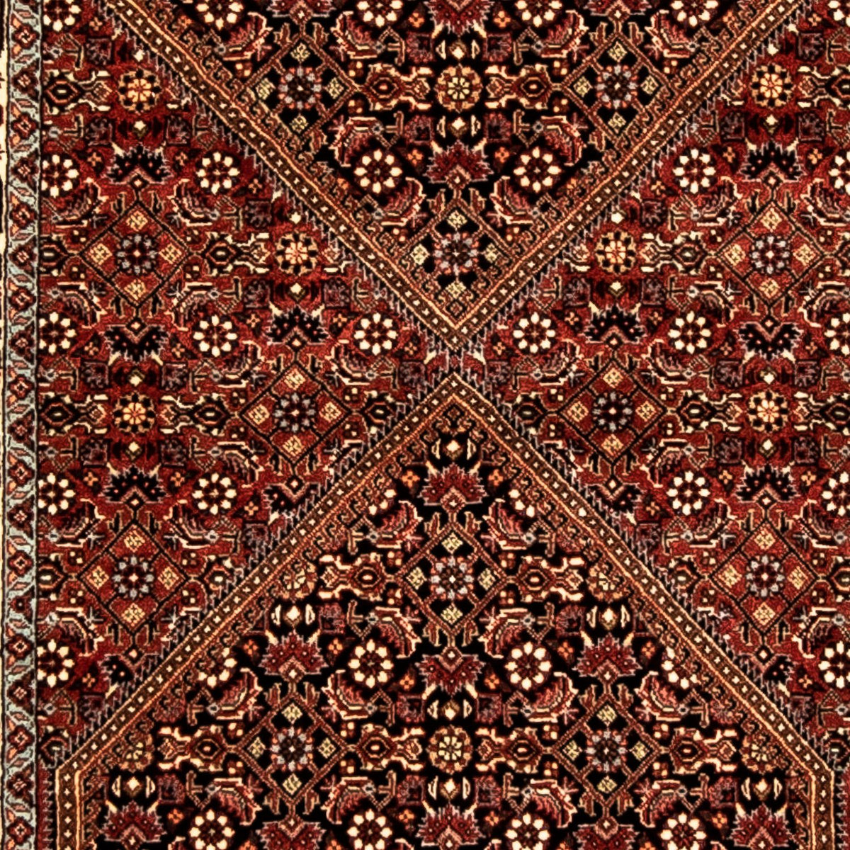 Loper Perzisch tapijt - Bijar - 313 x 82 cm - bruin