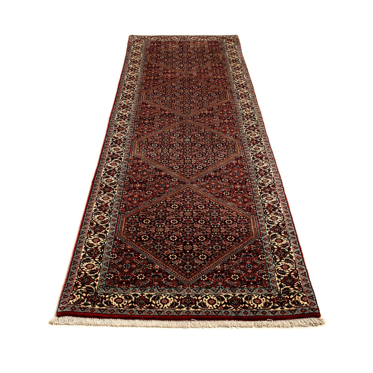 Loper Perzisch tapijt - Bijar - 313 x 82 cm - bruin