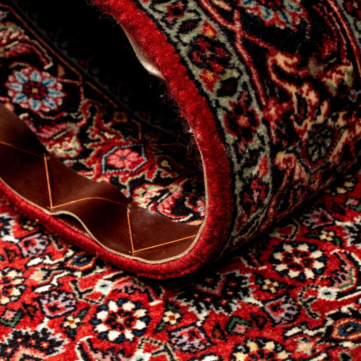 Loper Perzisch tapijt - Bijar - 298 x 80 cm - donkerrood