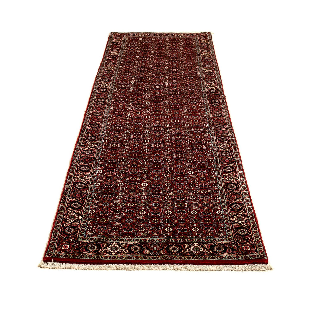 Loper Perzisch tapijt - Bijar - 298 x 80 cm - donkerrood