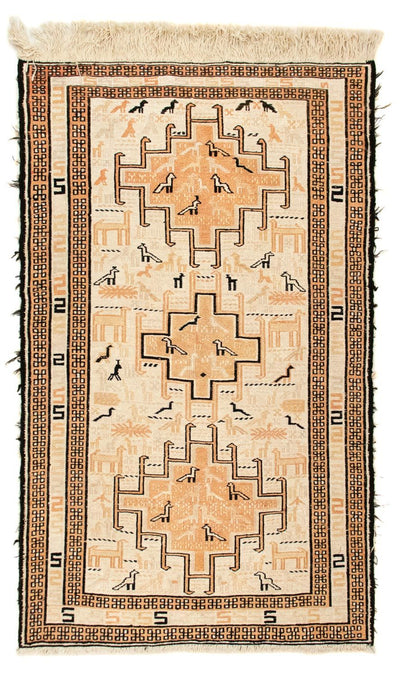 Zijden kilim Tapijt 65x101cm