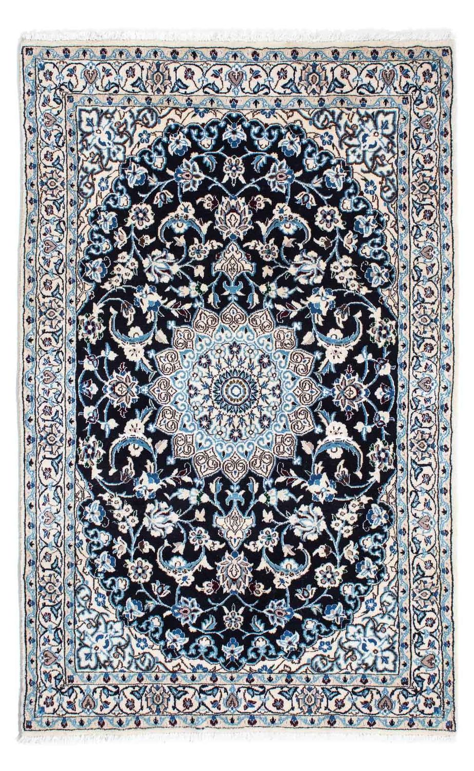 Perzisch tapijt - Nain - Koninklijk - 175 x 108 cm - donkerblauw