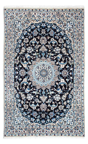 Perzisch tapijt - Nain - Koninklijk - 175 x 108 cm - donkerblauw