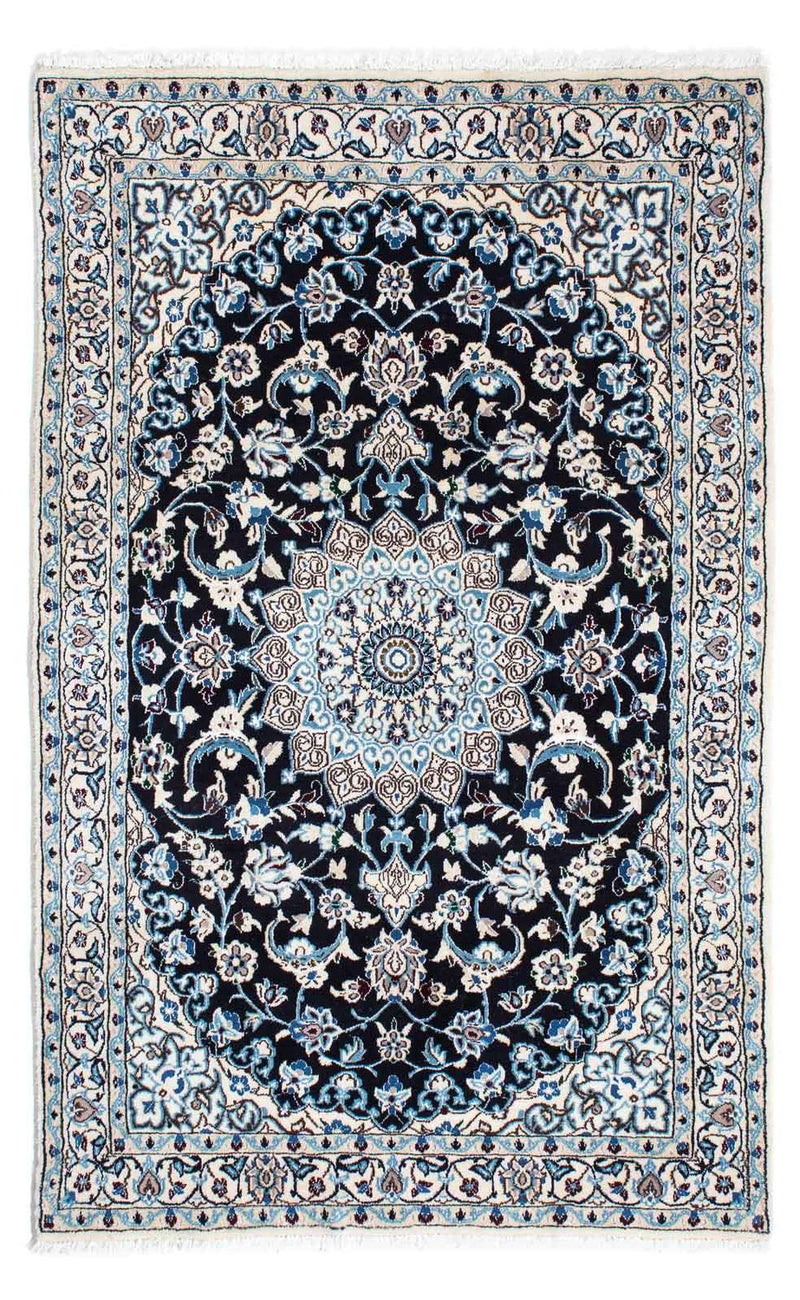 Perzisch tapijt - Nain - Koninklijk - 175 x 108 cm - donkerblauw