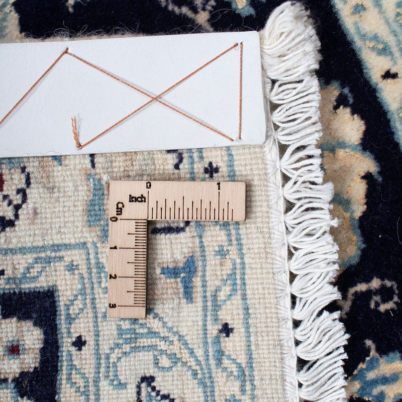 Perzisch tapijt - Nain - Koninklijk - 85 x 58 cm - donkerblauw