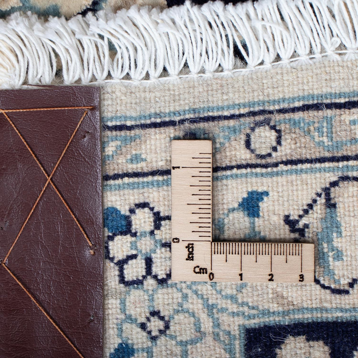 Perzisch tapijt - Nain - Koninklijk - 90 x 60 cm - donkerblauw